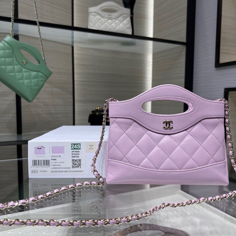 Ch*el top handle bags